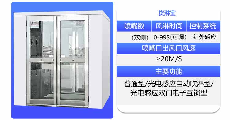外冷板內(nèi)不銹鋼雙人雙吹風(fēng)淋室規(guī)格5