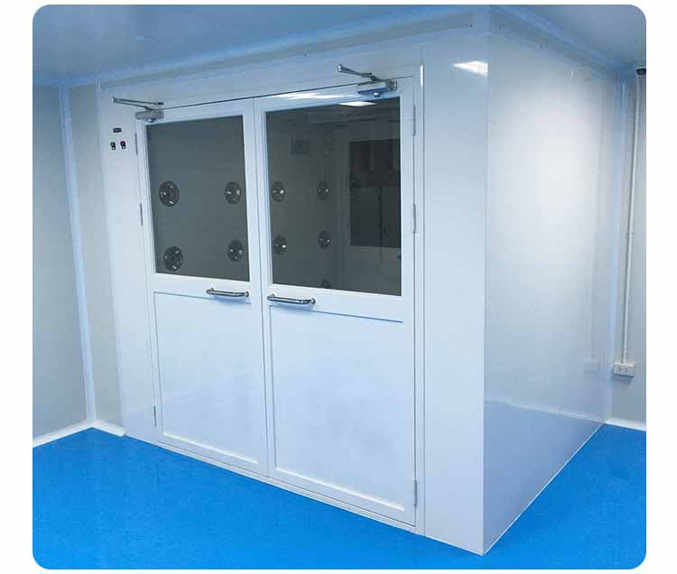 外冷板內(nèi)不銹鋼雙人雙吹風(fēng)淋室安裝4